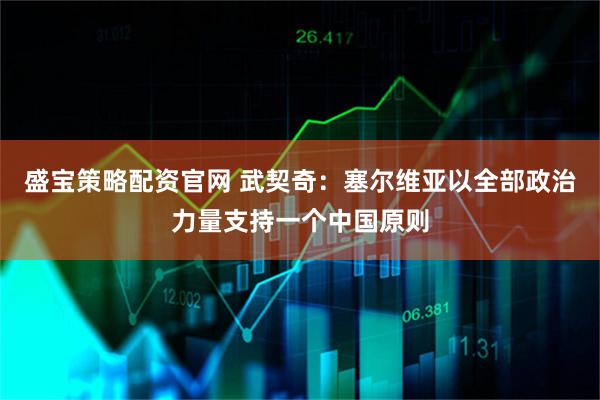 盛宝策略配资官网 武契奇：塞尔维亚以全部政治力量支持一个中国原则