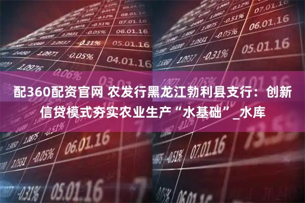 配360配资官网 农发行黑龙江勃利县支行：创新信贷模式夯实农业生产“水基础”_水库