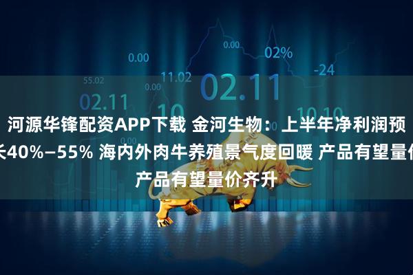 河源华锋配资APP下载 金河生物：上半年净利润预计增长40%—55% 海内外肉牛养殖景气度回暖 产品有望量价齐升